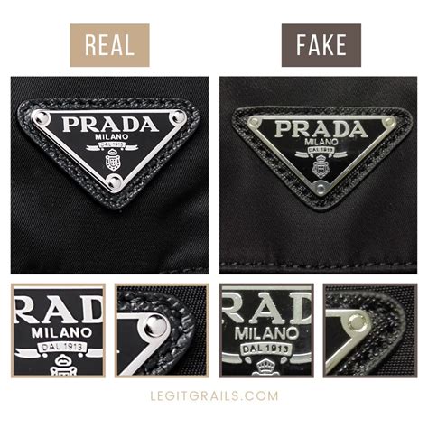 prada fake vs authentic vintage logo shopper bag|prada logo authenticity.